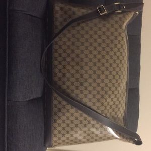 Gucci crystal GG print duffle bag